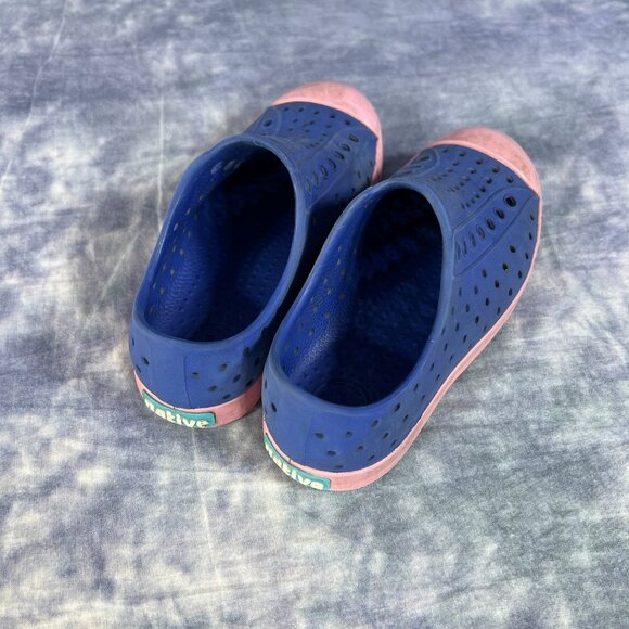 Native Jefferson Sugarlite Blue & Pink Shoes Sz 11 - Picture 2 of 6